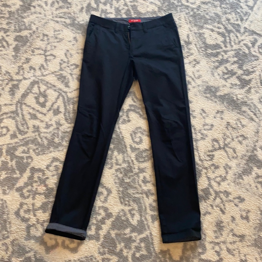 Guess men’s black skinny slacks